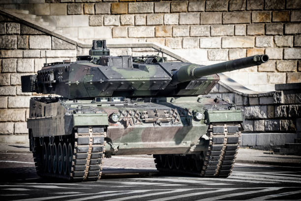 German modern tank Leopard 2A5 stock photo