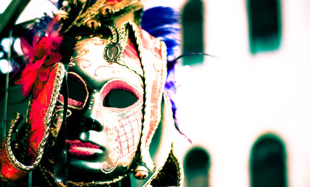 istock The cheerful mask with red shades 1372922968