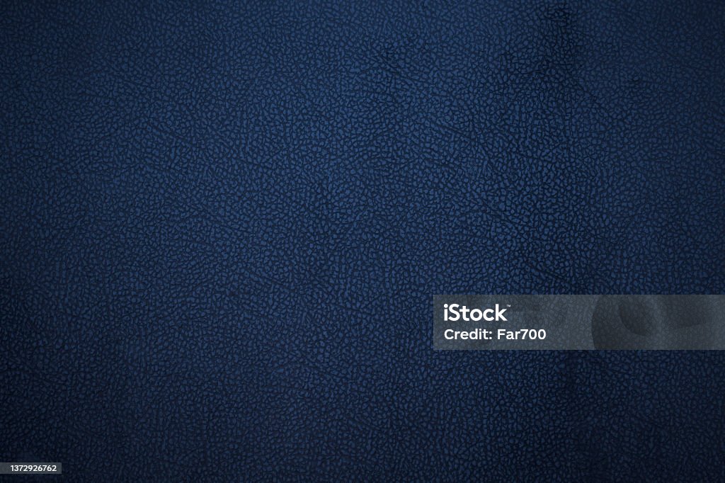 Old dark blue faux leather. Background. Texture. Leather Stock Photo