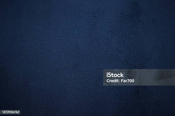 Old Dark Blue Faux Leather Background Texture Stock Photo - Download Image Now - Leather, Backgrounds, Textured