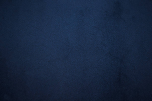 old dark blue faux leather. background. texture. - couro imagens e fotografias de stock