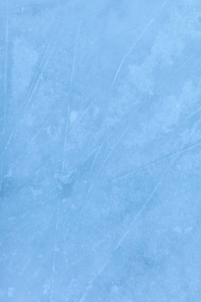 istock Empty ice rink with skate marks after the session outdoor. 1372926987