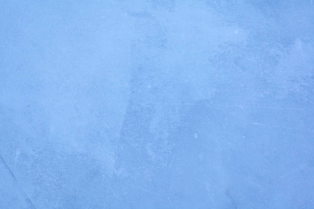 istock Empty ice rink with skate marks after the session outdoor. 1372927190