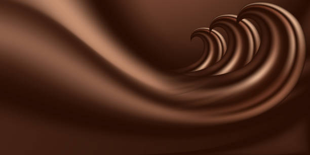 Chocolate background with wave swirls. Milk creamy chocolate, dark brown color flow. Smooth satin texture pattern. Decorative background design for modern banner. Vector illustration Chocolate background with wave swirls. Milk creamy chocolate, dark brown color flow. Smooth satin texture pattern. Decorative background design for modern banner. Vector illustration spreading cheese stock illustrations