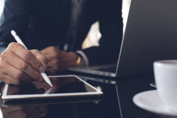 istock Businessman working in modern office 1372932463