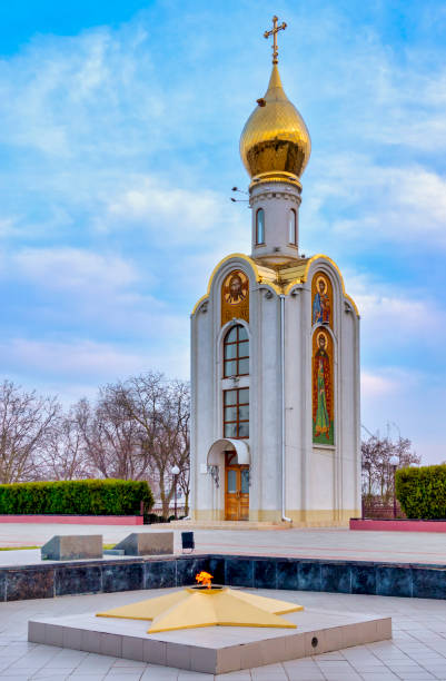 Orthodox church Sfantul Gheorghe in the Memorial of Glory in Suvorov Square in Tiraspol, Moldova