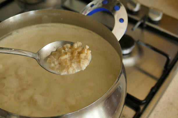 istock delicious turkish (yayla) yoghurt soup with no mint in it, close-up 1372935632
