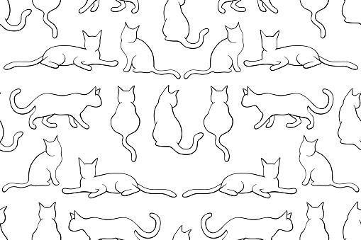 repeating pattern with cats