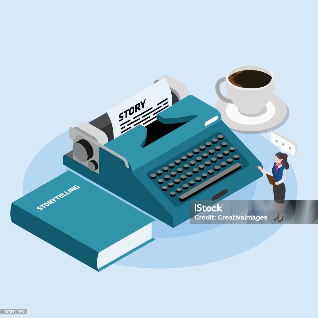 Script Or Story Writing Isometric 3d Stock Illustration - Download ...
