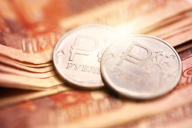 Russian money stock photo