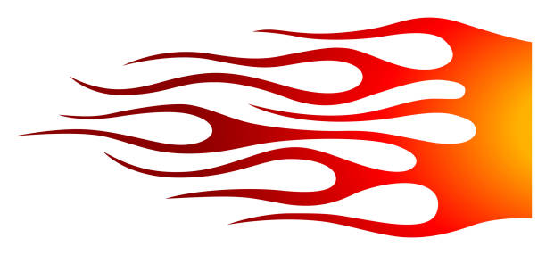 Vector fire flame hot rod fire tribal flames graphic Vector fire flame hot rod fire tribal flames graphic for hoods, sides and motorcycles. Can be used as car decal, sticker and tattoos too. hot rod car stock illustrations