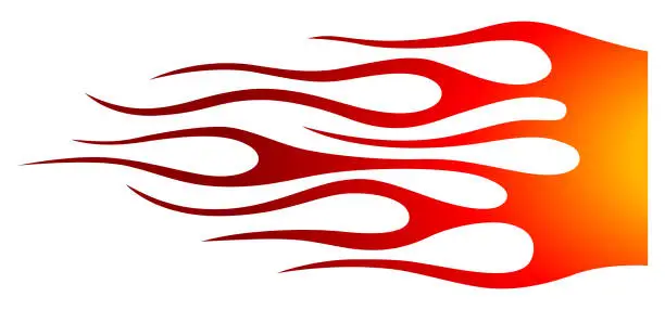 Vector illustration of Vector fire flame hot rod fire tribal flames graphic