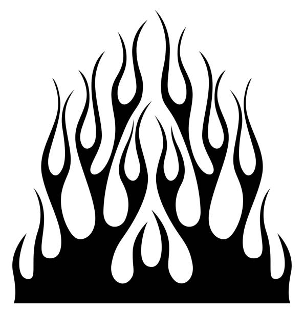ベクトル火炎火炎族炎シルエットグラフィック - airbrush点のイラスト素材／クリップアート素材／マンガ素材／アイコン素材