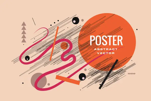 Vector illustration of Abstract Vector Dynamic Poster Background