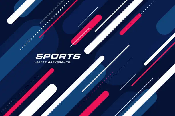 Vector illustration of Modern abstract sport background. Trendy geometric background