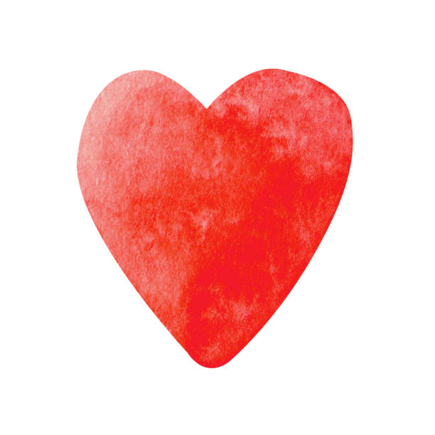 istock Watercolor watermelon heart shape clipart, summer ripe fruit. Watermelon party 1372950957