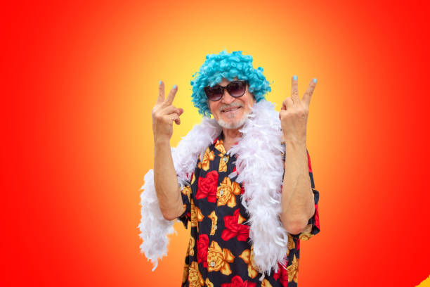 istock Comedian in women's wig 1372953209