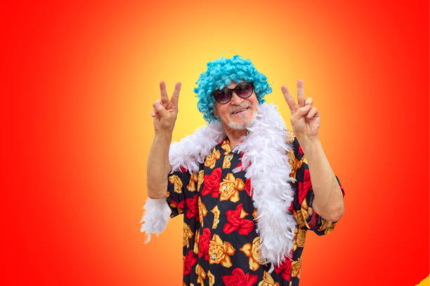 istock Comedian in women's wig 1372953219
