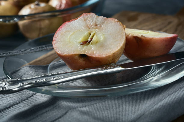 istock Baked apple. Diet food concept. 1372955368