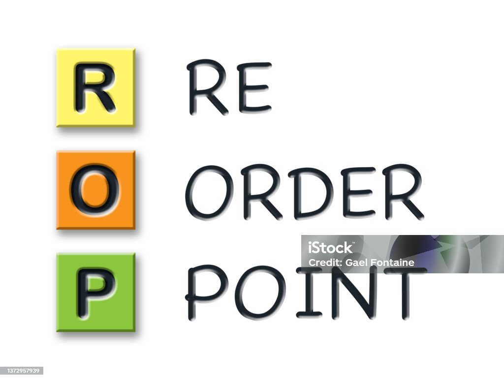 Rop Initials In Colored 3d Cubes With Meaning Stock Illustration ...