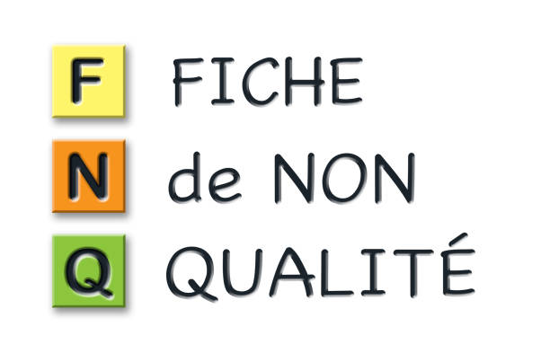 inicjały fnq w kolorowych kostkach 3d ze znaczeniem w języku francuskim - individuality business white background opportunity stock illustrations