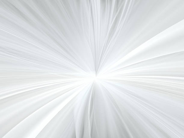 istock Simple white fractal background - radial stripes like rays - 3d illustration 1372960820