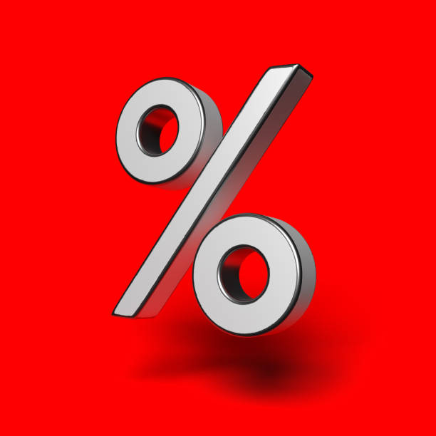 istock Percent Sign Icon. 3D Illustration. File with Clipping Path. 1372960987