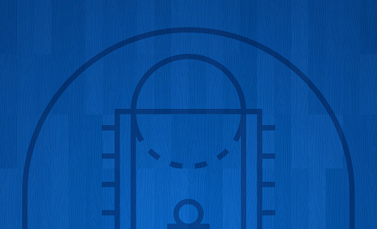 Blue basketball court lines background with space for your copy.