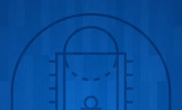 Vector illustration of Blue Basketball Court Tournament Background Pattern