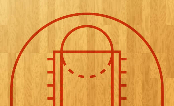 Basketball Court Tournament Background Pattern Basketball court lines background with space for your copy. college basketball court stock illustrations