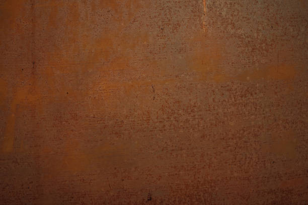 istock Old brown painted steel texture background with slight rust 1372962139