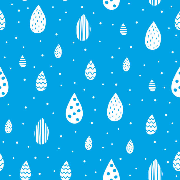 낙서 비가 내리는 매끄러운 패턴. - rain pattern striped water stock illustrations