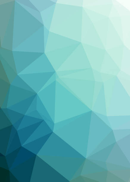 яркий вертикальный многоцветный фон с треугольными многоугольниками. - hexagon backgrounds mesh green stock illustrations