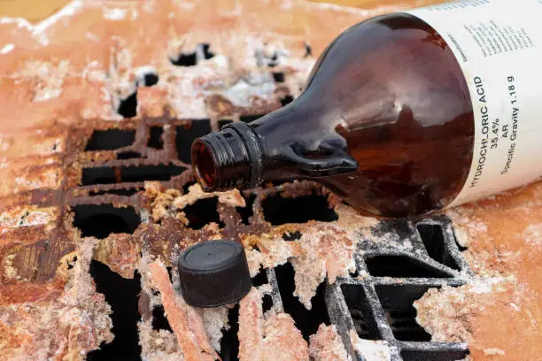 Photo of Hazardous chemicals spill onto objects and cause corrosion