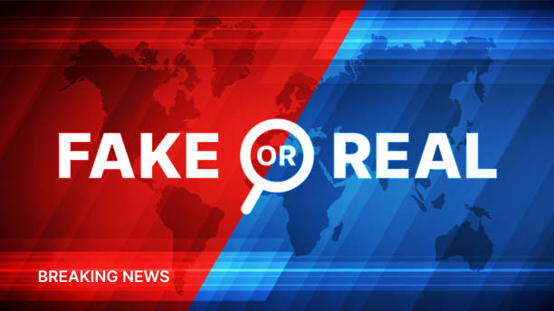 Breaking news abstract background Fake or real. Vector illustration of red and blue breaking news abstract background with glowing lines and world map for your design breaking news stock illustrations