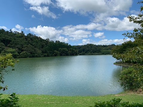 A lake is beautiful.