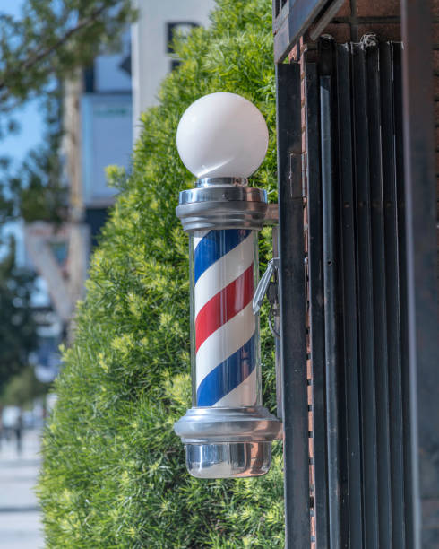 istock Detail of a Barber's Pole. 1372979523
