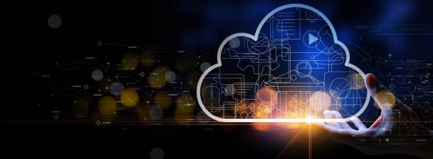 istock Business hand holding icon Ui of Cloud Computing Technology Internet Storage Network Concept.Cloud server data storage for global business network concept. 1372982874