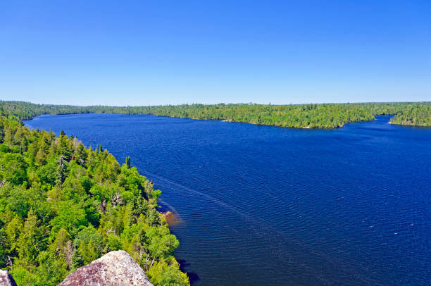 Expansive View From a Lake Shore Cliff on Winchell Lake in the Boundary Waters in Minnesota