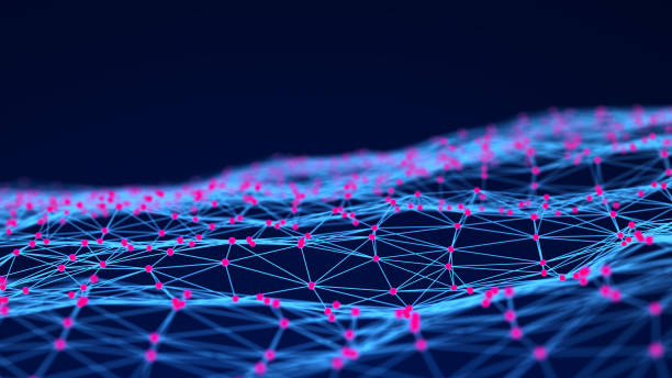 istock Abstract background with connected dots and lines. Lines, point, planes in 3d space. Background for presentations. 3D 1372988319