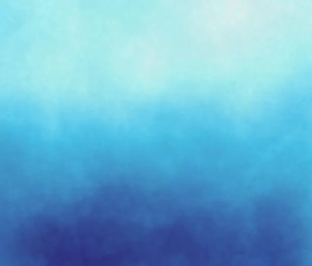 Photo of White blue background gradient watercolor cloudy texture with inky bottom and light sky blue bright top