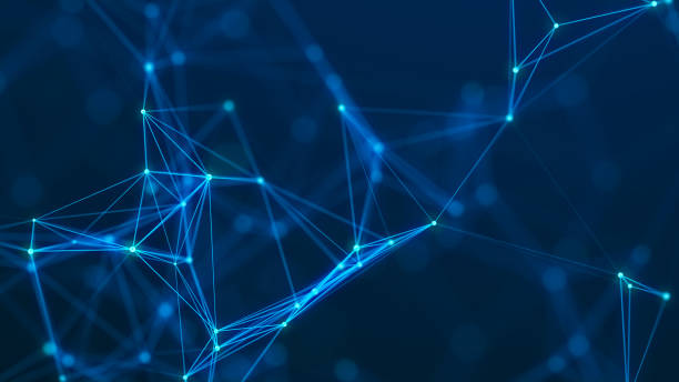 istock Abstract illustration with connected dots and lines. Digital network background. The concept of science, technology. 3D 1372988707