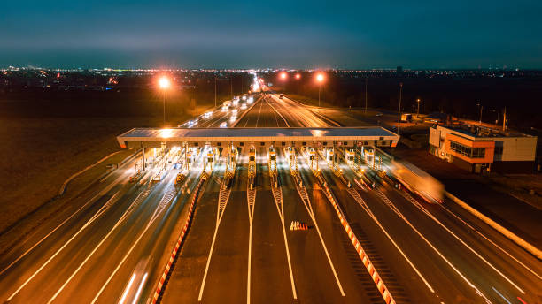 istock automatic point of payment on a toll road. turnpike 1372991474