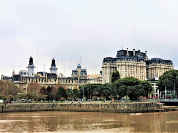 The Puerto Madero buildings in Buenos Aires city. stock photo