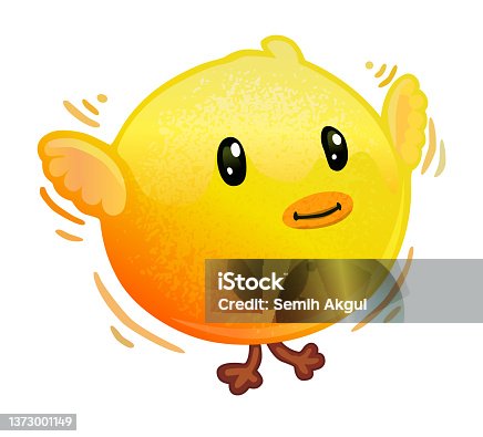istock Cute Cartoon Chick Vector Illustration For Child Book 1373001149
