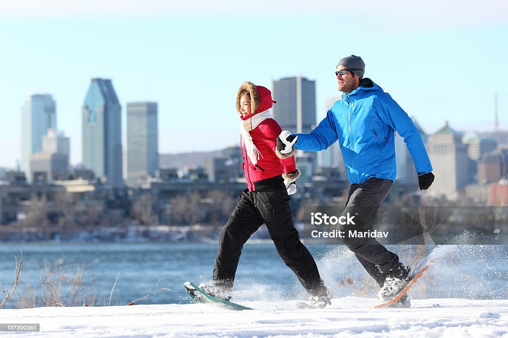 Rakieta śnieżna zimowych wędrówek w Montrealu - Zbiór zdjęć royalty-free (Zima)