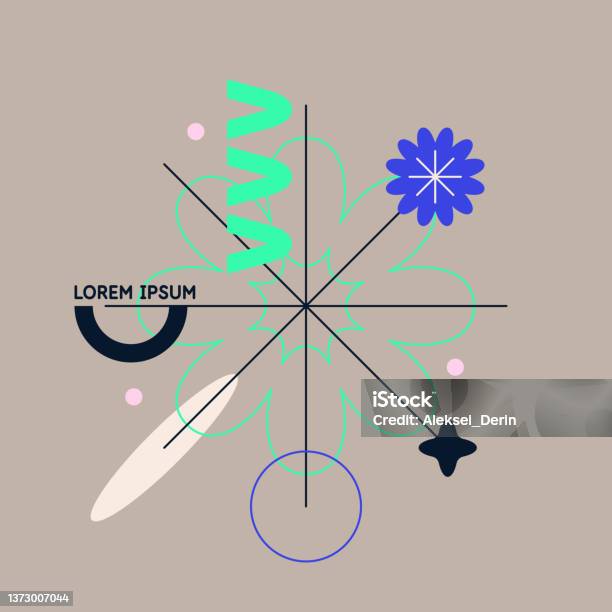 Composed Shape Picture Composition With Geometric Shapes Abstract Background For Design Stock ...