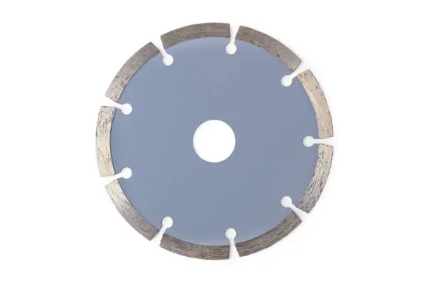Diamond cutting disc for stone for angle grinders isolated on white