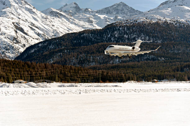 istock A private jet taking off at the Engadine St Moritz airport 1373010183