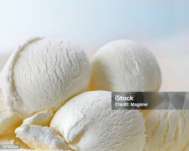 Ice Cream Stock Photo - Download Image Now - Ice Cream, White Color, Vanilla Ice Cream